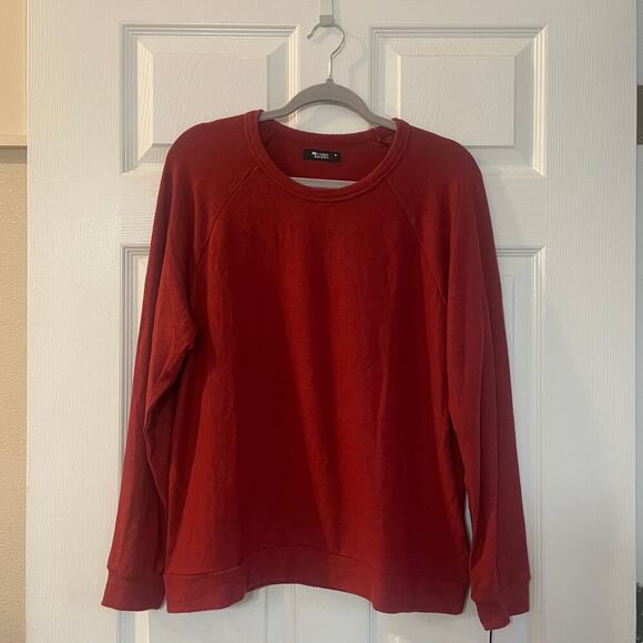 NWT Michael Lauren James Sweatshirt in Burgundy . - size M - Picture 1 of 13